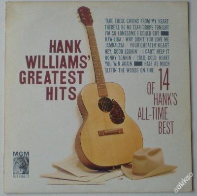 LP - Hank Williams - Greatest Hits / Perfektní stav!