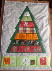 Adventní kapsář (vánoční stromek)  55x80 cm