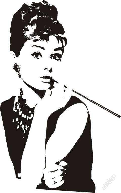 Audrey Hepburn samolepka na stenu ____ 120x74cm ____ - Zariadenia pre dom a záhradu