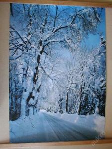 silnice v zimě - plakát 66 cm x 97 cm