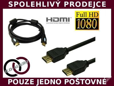 KVALITNÍ KABEL HDMI - HDMI 19PIN 2 METRY GOLD v1.4