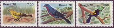 BRAZÍLIE - Ptáci 1978 Mi.č.: 1651-1653 - **svěží**