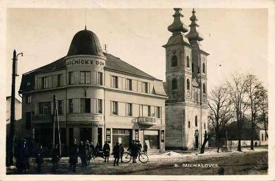 Michalovce 1931    kolo , kostel
