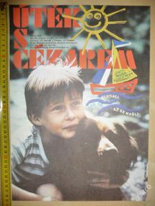Filmový plakát z kina - ÚTĚK S CÉZAREM - 1989