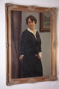 Portrét dámy. Olej na plátně. Georges Rombaut 1931