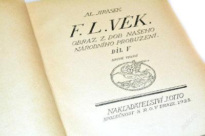kniha - F.L.Věk V, A. Jirásek z r. 1925