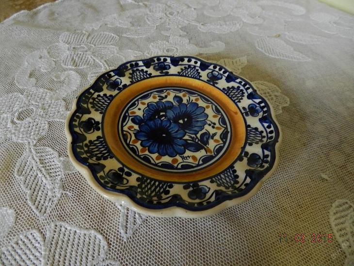 Luxusní dekorační malovaný talíř s podpisem 19cm - Starožitnosti