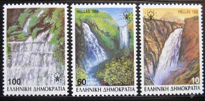 Řecko 1988 Vodopády SC# 1628-30 480Kc 0846
