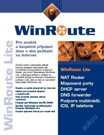 WinRoute Pro 4.2 pro 10 uživatelů - Počítače a hry