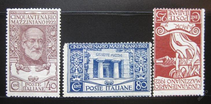 Itálie 1922 Mazzini SC# 140-42 1250Kc 0560 - Známky