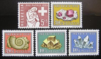 Švýcarsko 1958 Pro patria Mi# 657-61 10€ 0133
