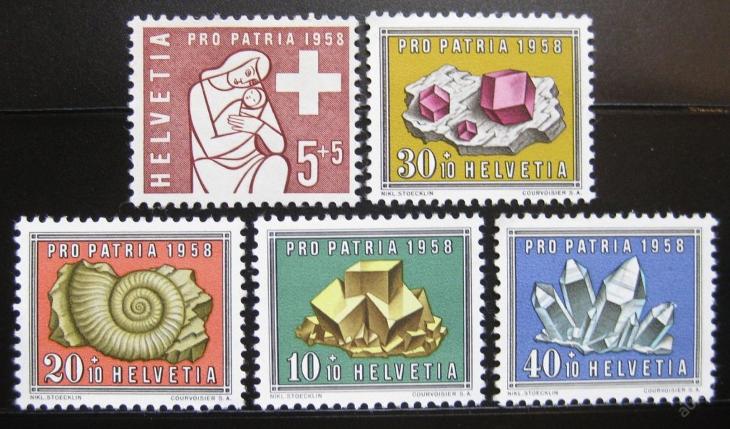 Švýcarsko 1958 Pro patria Mi# 657-61 10€ 0133 - Známky