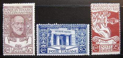 Itálie 1922 Giuseppe Mazzini Mi# 157-59 60€ 0292