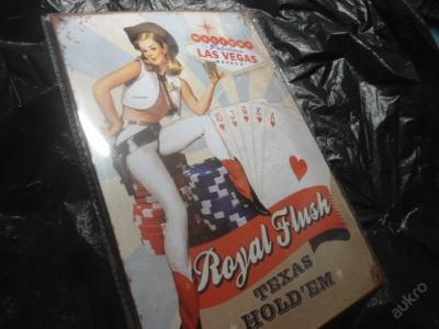 Poker Royal Flush Sexy Lady Las Vegas Retro cedule
