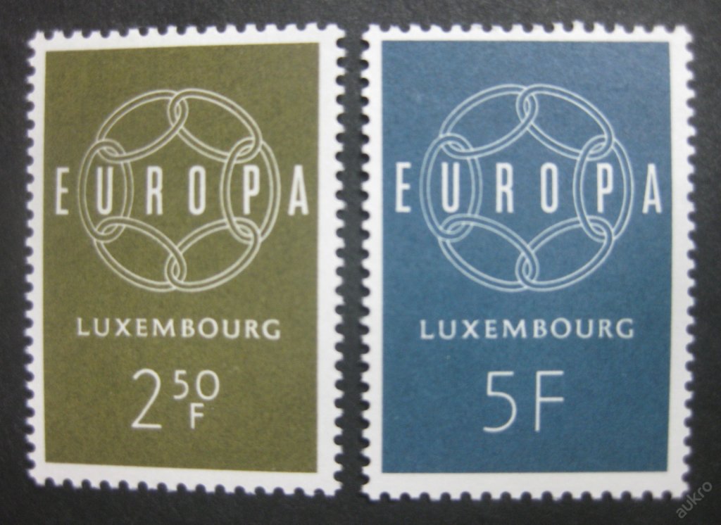 Luxembursko 1959 Európa CEPT Mi# 609-10 4€ 0003 - Známky