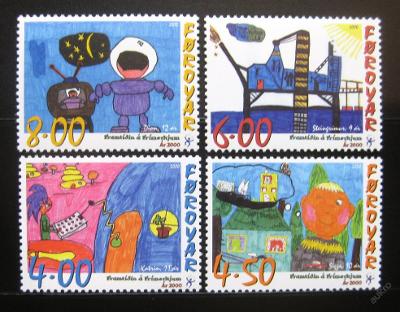 Faerské o. 2000 Dětské kresby Mi# 375-78 0516