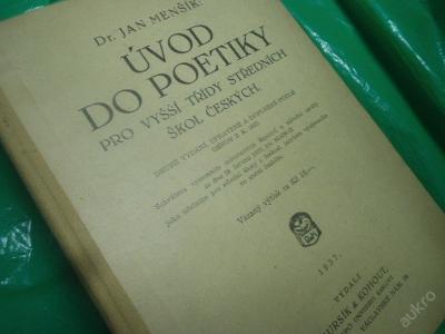 Úvod do poetiky (1937) dr.Jan Menšík / poetika