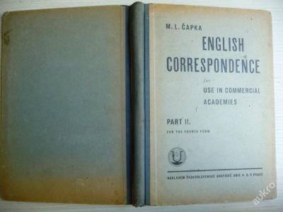 ENGLISH CORRESPONDENCE part II. - M.L.Čapka 1933