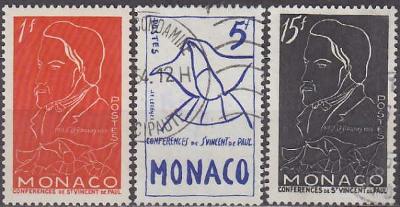 MONACO - MONAKO 1954 Mi.č.: 473-475 - ražené