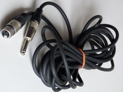 Kvalitní kabel KLOTZ Swiss Made 530cm pro mikrofon nerez zástrčky