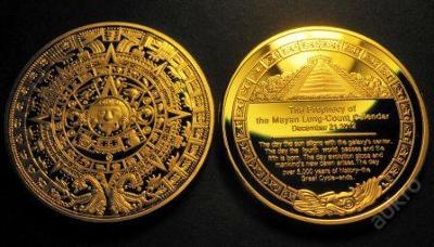 Mayský Kalendář excelentní medaile Au.999 PROOF