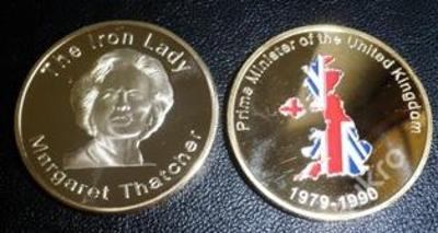 Margaret Thatcher ŽELEZNÁ LADY zlacená mince