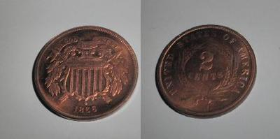USA 2 cents 1866 kopie RR M-0833