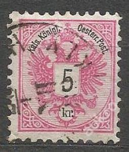 Rakousko - razít.,Mi.č.46D,zoub.10 1/2 /1902/