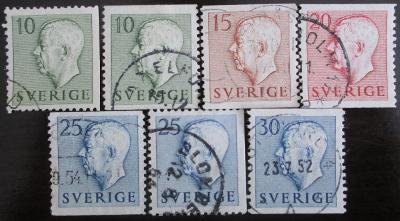 Švédsko 1951 Gustaf VI Adolf Mi# 356-60 0807