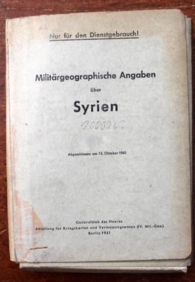 WW2, ŠPIONÁŽ, SYRIEN, GENERALSTAB DES HEERES