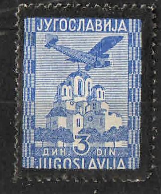Juhoslávia - č.316 - Letecká - smútočná - Známky
