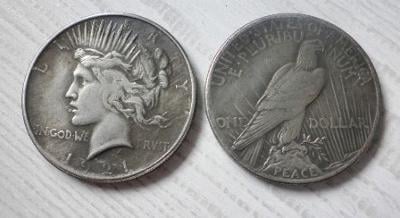 USA 1 dolár 1921 Peace kópie *130