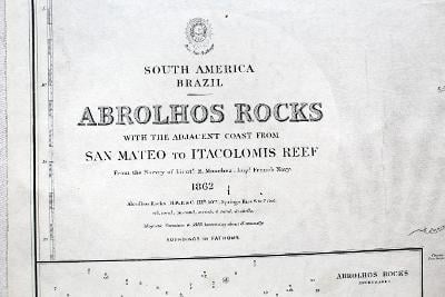 Brazil, ABROLHOS ROCKS, NAVY , 98 X 66 CM