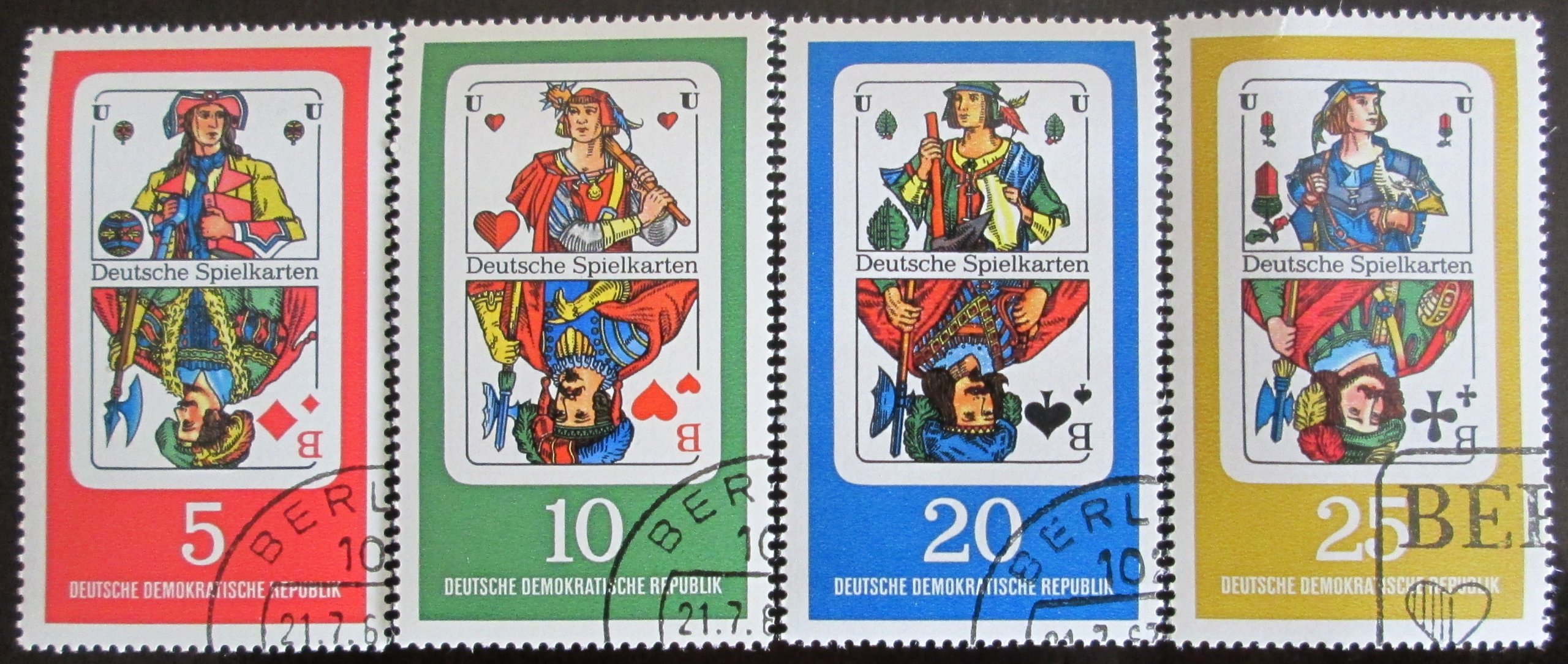 NDR 1967 Hrací karty Mi# 1298-1301 Kat 4€ 0987B - Známky Nemecko