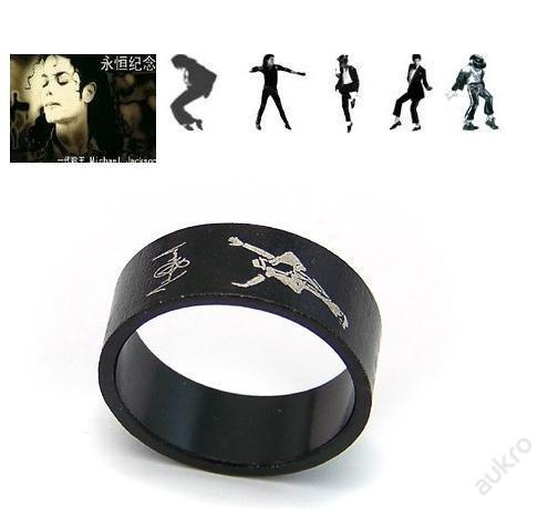 Prsteň Michael Jackson čierny nerez 18mm - Šperky a hodinky