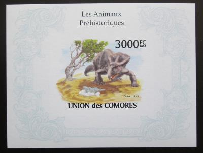 Komory 2009 Dinosauři neperf. Mi# Bl 565 B 1284
