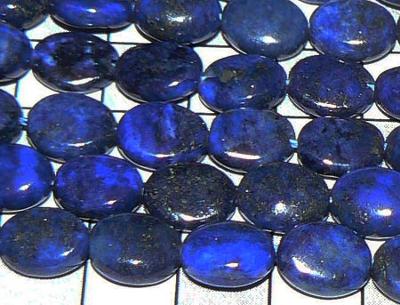 TSS992-2 Korálek z pravého lapisu lazuli, ovál 10x14mm