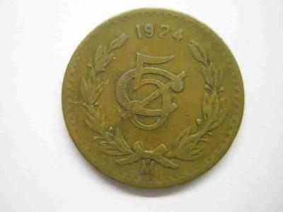 Mexico 5 Cent 1924 vzácný