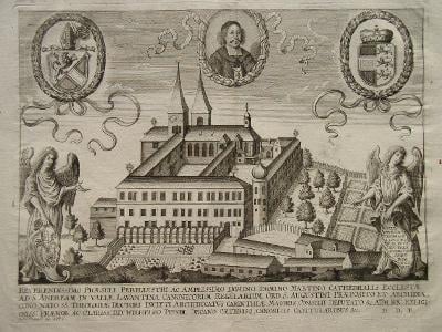 JOHANN FRANCK 1687 klášter AUGUSTINIÁNŮ ST. ANDRÄ