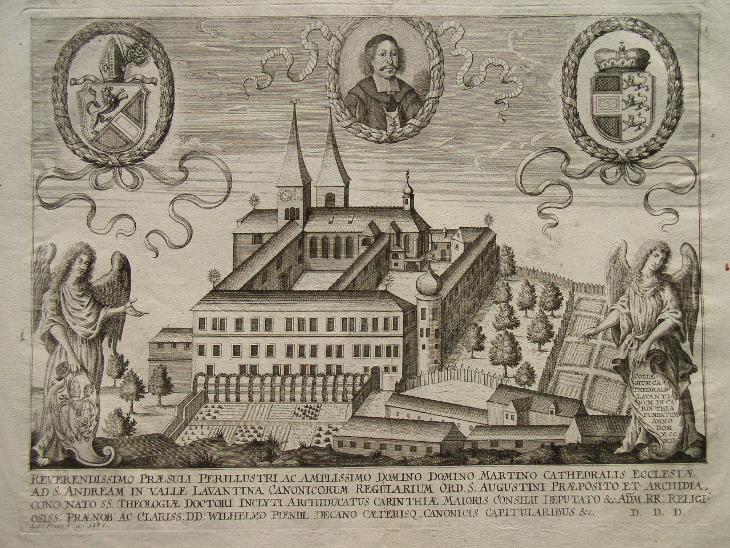 JOHANN FRANCK 1687 klášter AUGUSTINIÁNŮ ST. ANDRÄ - Antikvariát