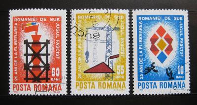 Rumunsko 1969 Výročí osvobození Mi# 2786-88 0216