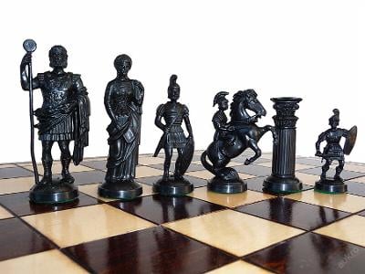 dřevěné šachy umělecké SPARTAN 139 mad