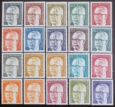 Německo 1970-73 Prez. Heinemann Kat 25.70€ 0368