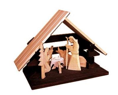 vánoční dřevěný betlém č. 30086