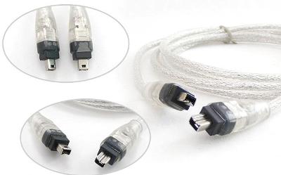 NOVÝ 4/4 Fire-Wire 1394 kabel pro videokamery 1,5m