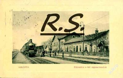 Galanta 1912 -  lokomotiva,  nádraží , /4203/