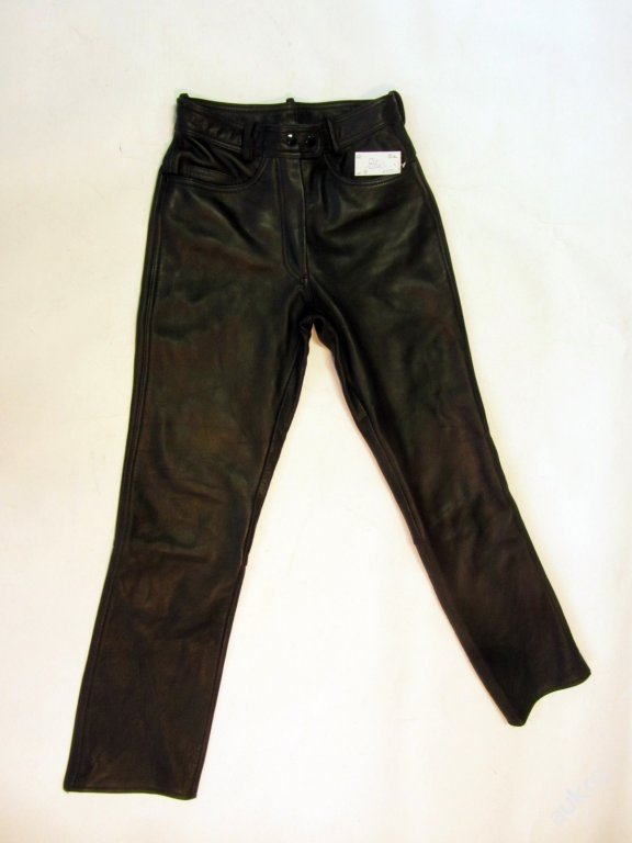 Kožené kalhoty vel. 38 obvod pasu: 72 cm -(7150) - Náhradní díly a příslušenství pro motocykly