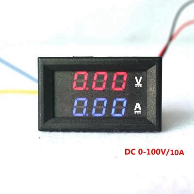 Digitální Voltmetr a Ampermetr DC 0-10A a 0-100V  