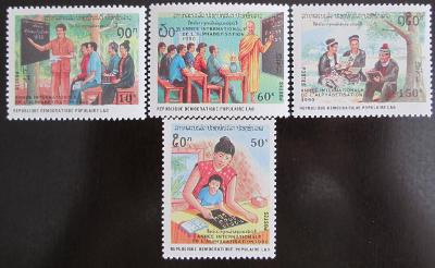 Laos 1990 Svět rok gramotnosti Mi# 1189-92 9€ 0081