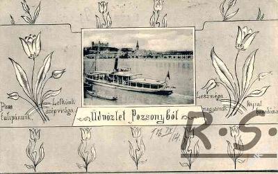 Bratislava 1906  - koláž , loď     /3726/